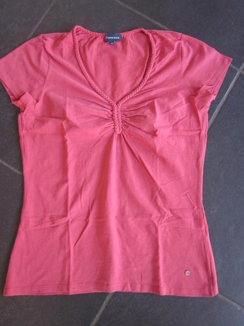 Terre Bleue donkerroos T-shirt, Kleding | Dames, T-shirts, Zo goed als nieuw, Maat 38/40 (M), Roze, Korte mouw, Ophalen of Verzenden