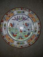 Ancienne assiette chinoise motif aux coqs rouge, Enlèvement ou Envoi