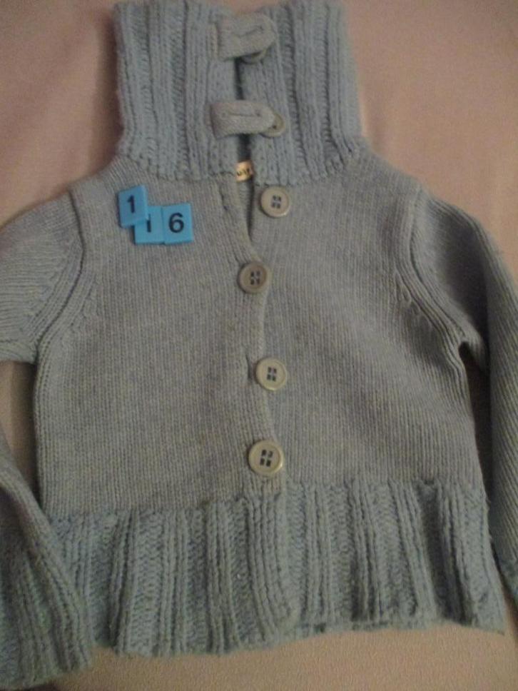 Blauw vest Pauline B maat 116, Kinderen en Baby's, Kinderkleding | Maat 116, Zo goed als nieuw, Meisje, Trui of Vest, Ophalen of Verzenden