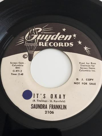 SAUNDRA FRANKLIN.  IT'S OKAY. EXTRA POPCORN USA 45T, Enlèvement ou Envoi, Comme neuf