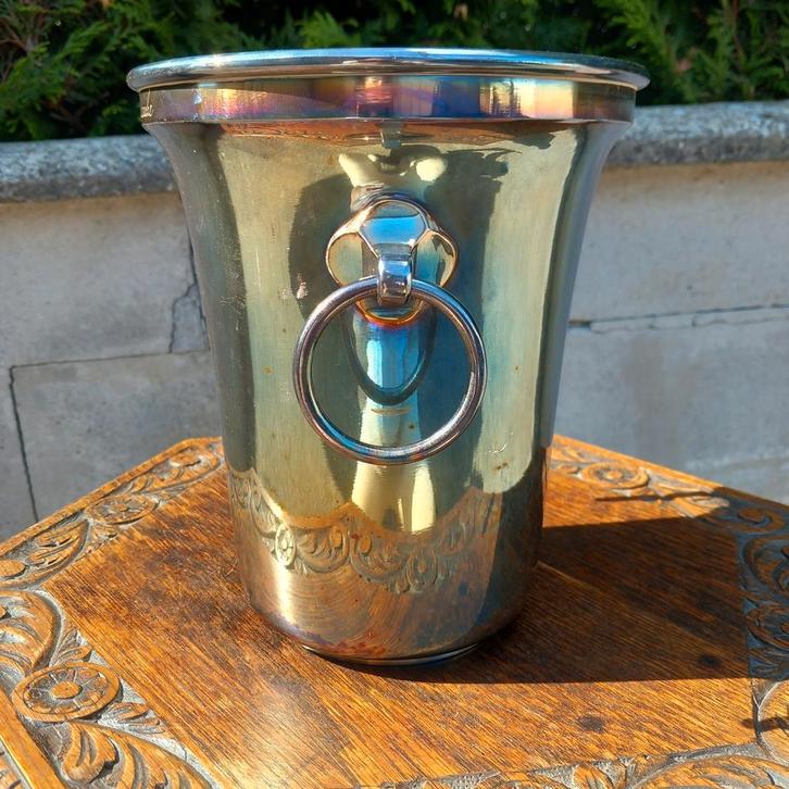 Stijlvolle champagne-emmer Mills 34, Antiek en Kunst, Antiek | Zilver en Goud, Zilver, Ophalen of Verzenden