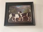 Belle peinture avec beagles, Antiquités & Art