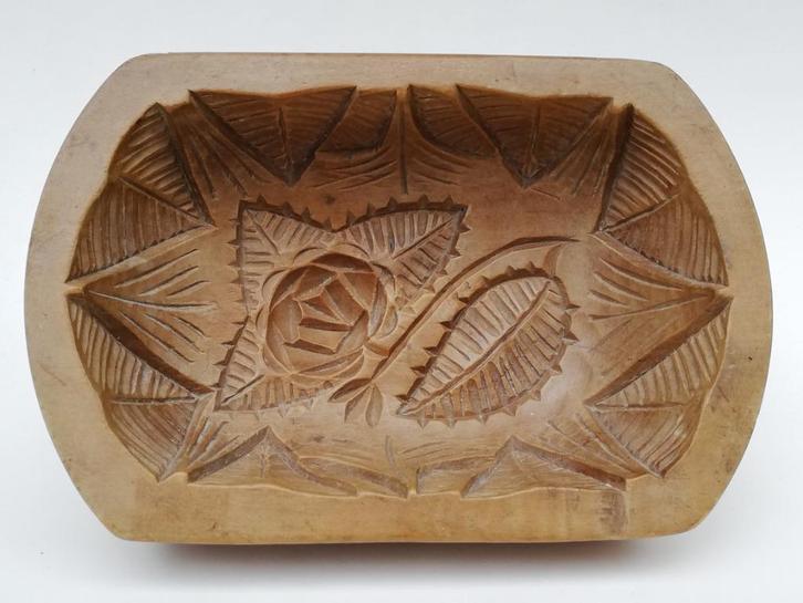Mooie botervorm in hout - Frankrijk of België - 19de/20e E, Antiek en Kunst, Curiosa en Brocante, Ophalen