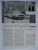 Renault 20 TL & Automaat 1976 Brochure Catalogue Prospekt, Boeken, Auto's | Folders en Tijdschriften, Verzenden, Gelezen, Renault