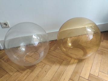 30 grote vintage bollen in bubbelglas 1970, diameter 45 cm beschikbaar voor biedingen