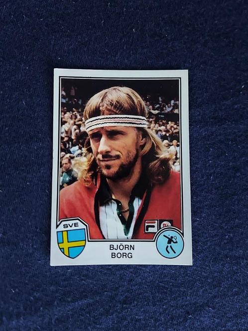 Panini sticker card tennis ' Euro 82 - Björn Borg '   -nieuw, Verzamelen, Sportartikelen en Voetbal, Zo goed als nieuw, Poster, Plaatje of Sticker