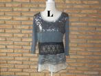 (170) - blouse femme t.L grise - kookai -, Maat 38/40 (M), Kookai, Ophalen of Verzenden, Grijs