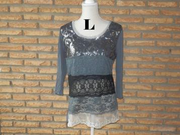 (170) - blouse femme t.L grise - kookai - beschikbaar voor biedingen