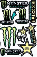 Autocollants Rockstar Monster Energy, Motos
