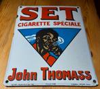 Plaque émaillée - SET John Thomas - Emaillerie Belge (1928), Collections, Marques & Objets publicitaires, Enlèvement ou Envoi