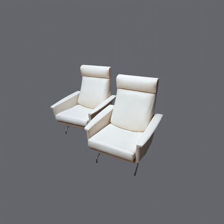 Beaufort Space Age lounge chairs - 1970's, Huis en Inrichting, Fauteuils, Gebruikt, Stof, 75 tot 100 cm, Minder dan 75 cm, Ophalen