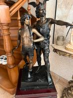 Grote bronzen beeld 90 cm hoog Ambiorix en zoon, Antiek en Kunst, Kunst | Beelden en Houtsnijwerken, Ophalen