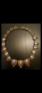 collier en verre tchèque gradué orné art déco Max Neiger, Bijoux, Sacs & Beauté, Bijoux anciens, Enlèvement ou Envoi, Collier