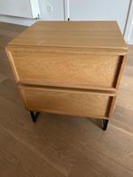 Kastje eik met 2 schuiven, Huis en Inrichting, Kasten | Ladekasten, Ophalen, Gebruikt, 1 of 2 laden, Eikenhout
