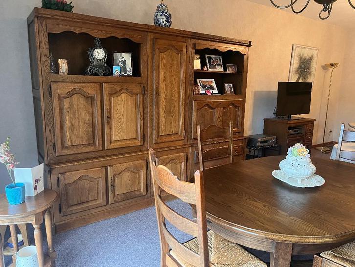 Eiken eetkamer, Huis en Inrichting, Complete eetkamers, Gebruikt, 4 tot 6 stoelen, Ophalen