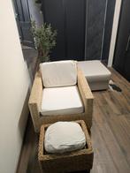 Loungestoel rotan, Ophalen, Gebruikt, Wit, Eén