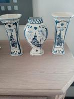 vintage Delfst blauwe vazen set, Enlèvement ou Envoi