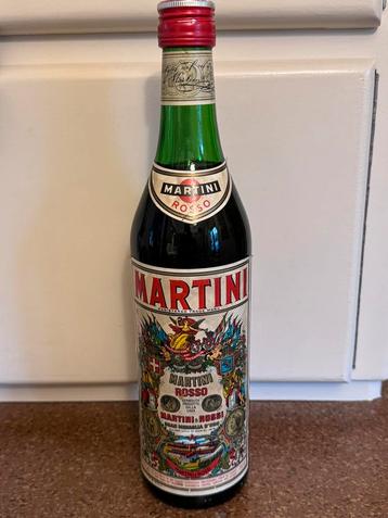 Oude volle fles Martini jaren 60 70 geen emaille reclamebord beschikbaar voor biedingen