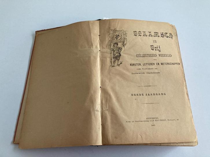 Album " Vlaamsch en vrij " 1895 weekblad kunst, letteren,, Antiek en Kunst, Antiek | Boeken en Manuscripten, Ophalen of Verzenden