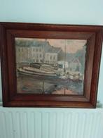 Peinture de René  Clabot( péniche sur le canal ), Ophalen