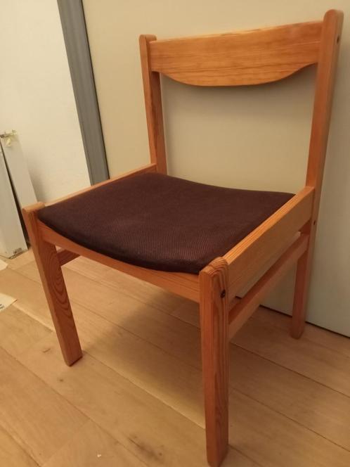 massief houten stoel, Huis en Inrichting, Stoelen, Gebruikt, Eén, Hout, Bruin, Ophalen