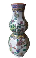 Octogonale Chinese vaas late Ming dynasty stijl, Antiek en Kunst, Ophalen of Verzenden