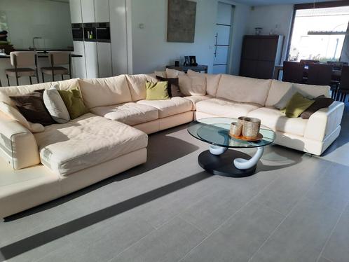 Salon + salontafel, Huis en Inrichting, Zetels | Complete zithoeken, Gebruikt, Leer, Ophalen