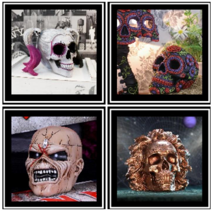 Nemesis skulls beelden doodshoofd Halloween, Huis en Inrichting, Woonaccessoires | Overige, Nieuw, Ophalen of Verzenden