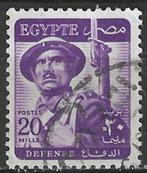 Egypte 1953/1956 - Yvert 318 - Soldaat - 20 m. (ST), Postzegels en Munten, Postzegels | Afrika, Verzenden, Egypte, Gestempeld