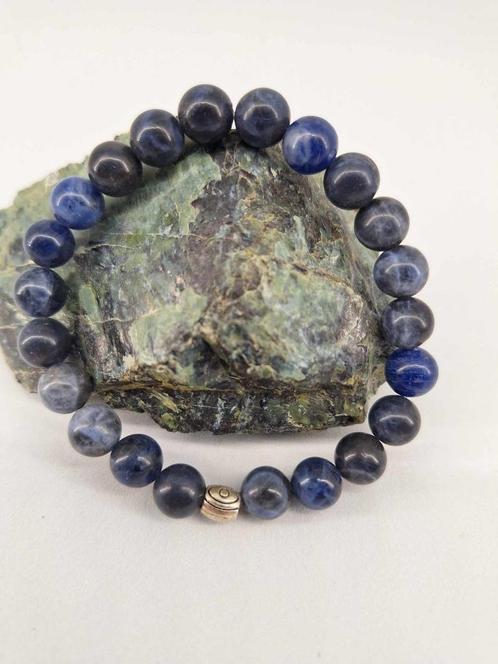 Sodaliet armband 8mm natuursteen, Handtassen en Accessoires, Armbanden, Nieuw, Overige materialen, Blauw, Met bedels of kralen