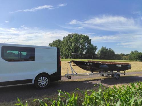 Boot, trailer en motor., Watersport en Boten, Sloepen, Gebruikt, 10 tot 30 pk, 3 tot 6 meter, Buitenboordmotor, Polyester, Ophalen