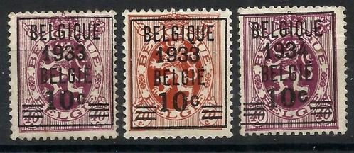 België 1933 Heraldieke leeuw m. waardeverandering OBP 375a**, Postzegels en Munten, Postzegels | Europa | België, Postfris, Orginele gom