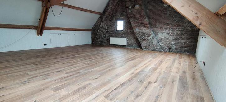 Oud eiken parket, massief Frans eik 11en 15cm  breed 22m2, Bricolage & Construction, Bois & Planches, Comme neuf, Planche, Chêne