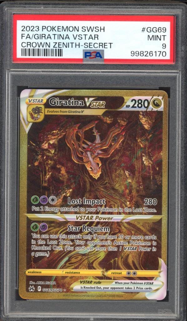 Giratine VSTAR PSA 9 - GG69/GG70 - Couronne Zénith 2023, Hobby & Loisirs créatifs, Jeux de cartes à collectionner | Pokémon, Comme neuf