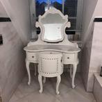 Coiffeuse “Esmeralda” blanche baroque + tabouret, Huis en Inrichting, Tafels | Kaptafels, Ophalen, Zo goed als nieuw