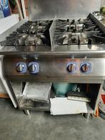 4 pits gasvuur inox, Elektronische apparatuur, Fornuizen, Ophalen, Gebruikt, 4 kookzones, Gas