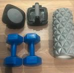 Sportset halters foamroller gewichten push-up fitness, Enlèvement ou Envoi, Comme neuf, Rouleau en mousse