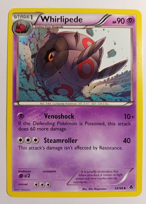 Pokémonkaart Whirlipede Emerging Powers 39/98, Hobby & Loisirs créatifs, Jeux de cartes à collectionner | Pokémon, Utilisé, Cartes en vrac