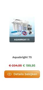 Aquabright 75 omgekeerde osmose water zuiveraar, Ophalen, Nieuw, Wit