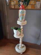 PLANTENSTAANDER op voet  beschilderd  ASBAK  jaren '50 - 60', Antiek en Kunst, Ophalen of Verzenden