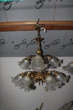 Vintage luster, Huis en Inrichting, Lampen | Kroonluchters, Ophalen, Gebruikt, Glas