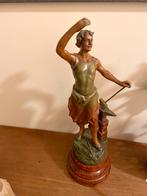 Bronzen beeld "le travail" par Buchot, Antiek en Kunst, Ophalen