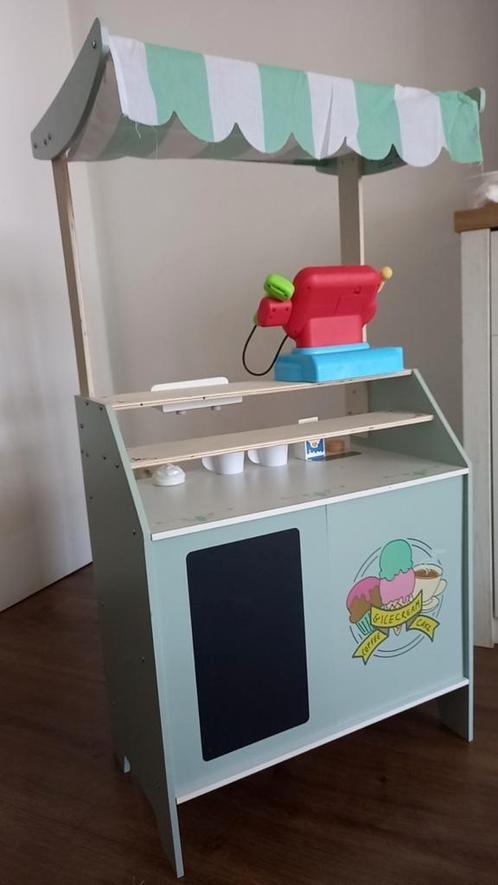 Houten koffiestand, Kinderen en Baby's, Speelgoed | Speelkeukens, Zo goed als nieuw, Ophalen