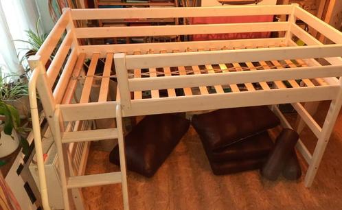 Flexa modulair halfhoog bed voor 1 persoon, Huis en Inrichting, Slaapkamer | Bedden, Gebruikt, Eenpersoons, 90 cm, 200 cm, Hout