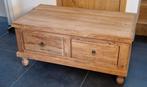 grote landelijke houten salontafel met doorlopende schuiven, Huis en Inrichting, Tafels | Salontafels, Ophalen, Gebruikt