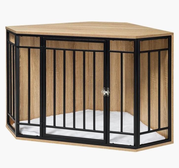 Hondenbench hoekmodel, Dieren en Toebehoren, Hondenbenches, Zo goed als nieuw, Ophalen