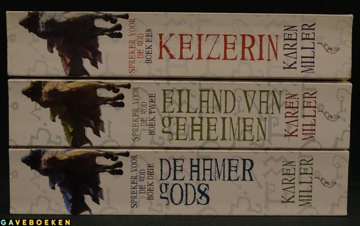 Spreker voor de god - Karen Miller - Luitingh Sijthoff - 3x, Boeken, Fantasy, Gelezen, Ophalen of Verzenden