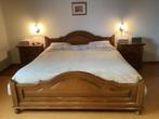 Bed,nachtkastjes en lavabo, Huis en Inrichting, Slaapkamer | Bedden, 180 cm, Landelijk, Bruin, Zo goed als nieuw