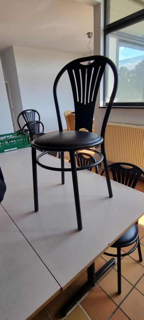 stoel, Huis en Inrichting, Stoelen, Zo goed als nieuw, Vijf, Zes of meer stoelen, Metaal, Zwart, Ophalen