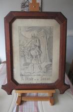 "De blinde en de lamme " Potloodtekening - anno 1903, Antiek en Kunst, Ophalen
